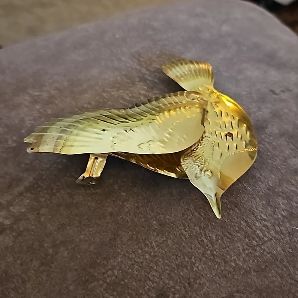 3/$30 Vintage 1980s Brass Bird Wall Hanging